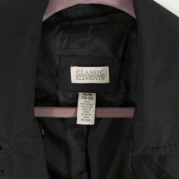 Classic Elements Woman's Trench Coat Jacket M - Picture 4 of 6